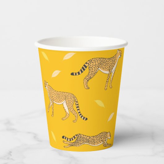 Cheetah Papieren Bekers (Voorkant)