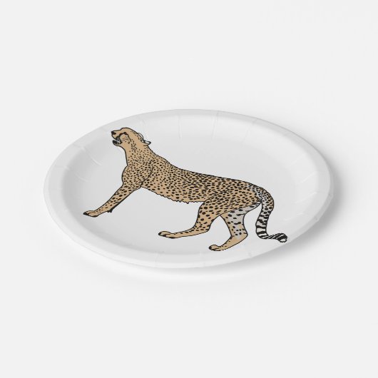 Cheetah Papieren Bordje (Gekanteld)