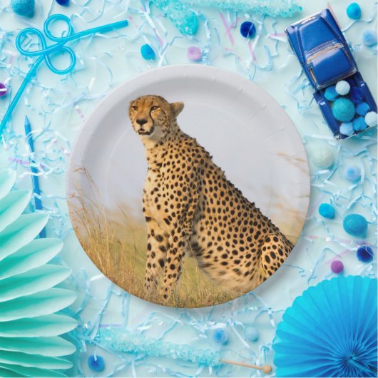 Cheetah Papieren Bordje (Feest)