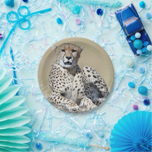Cheetah Papieren Bordje (Feest)