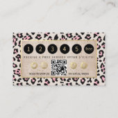 Cheetah Patroon en gouden Vintage Klantenkaartje (Achterkant)
