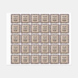 Cheetah Patroon en gouden Vintage Labels