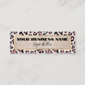 Cheetah Patroon en gouden Vintage Mini Visitekaartje (Voorkant)