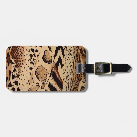 Cheetah Pattern Bagagelabel (Voorkant horizontaal)