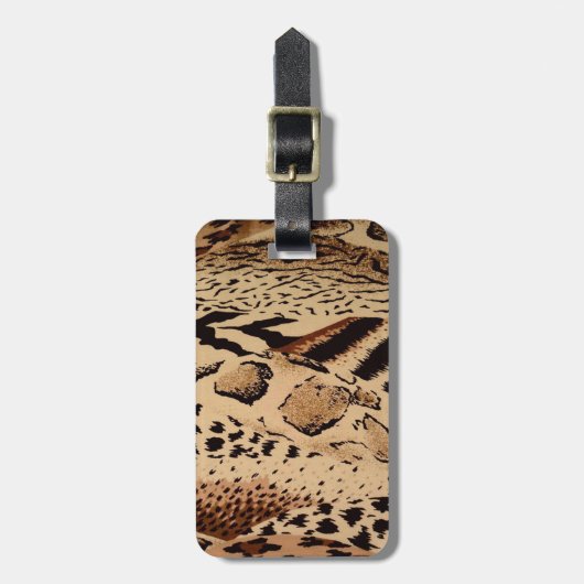 Cheetah Pattern Bagagelabel (Voorkant verticaal)