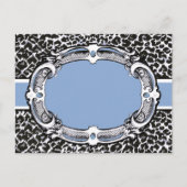 Cheetah Pattern Blue Label Briefkaart (Voorkant)