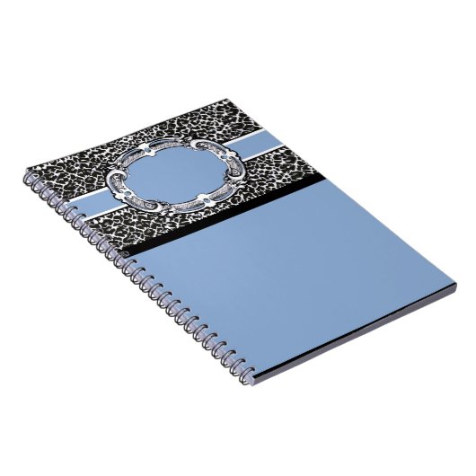 Cheetah Pattern Blue Label Notitieboek (Rechterzijde)
