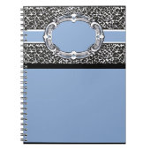 Cheetah Pattern Blue Label Notitieboek (Voorkant)