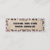 Cheetah Pattern en Gold  dank u Mini Visitekaartje (Voorkant)