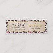 Cheetah Pattern en Gold  dank u Mini Visitekaartje (Achterkant)