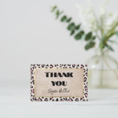 Cheetah Pattern en Gold  dank u Visitekaartje (Staand voorkant)