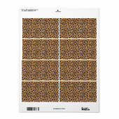 Cheetah Pattern Etiket (Full Sheet)