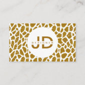Cheetah Pattern Gold Elegant Visitekaartje (Achterkant)