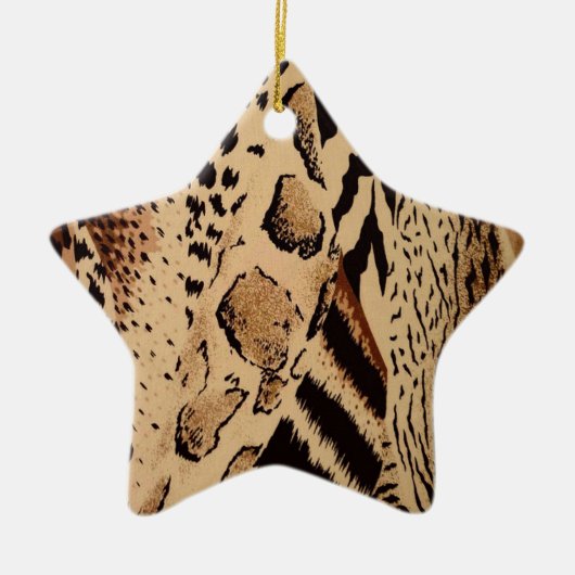 Cheetah Pattern Keramisch Ornament (Voorkant)