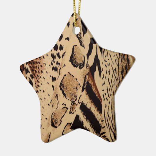 Cheetah Pattern Keramisch Ornament (Links)