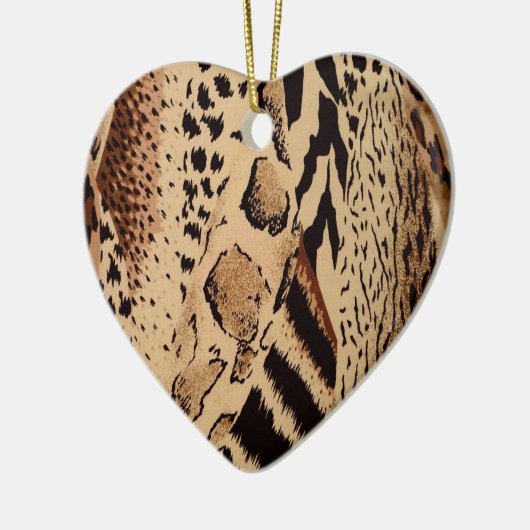 Cheetah Pattern Keramisch Ornament (Links)