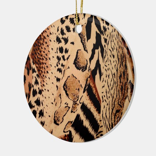 Cheetah Pattern Keramisch Ornament (Links)