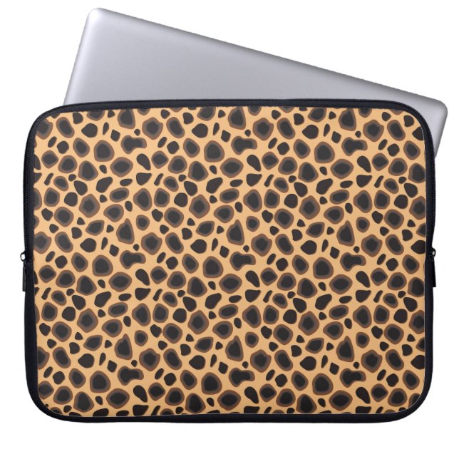 Cheetah Pattern Laptop Sleeve (Voorkant)