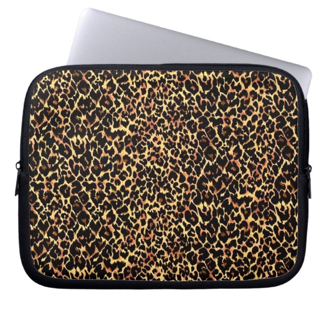 Cheetah Pattern Laptop Sleeve (Voorkant)