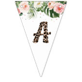 Cheetah Pattern Letters Birthday Party Vlaggetjes (Tweede vlag)