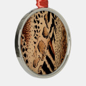Cheetah Pattern Metalen Ornament (Rechts)
