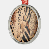 Cheetah Pattern Metalen Ornament (Links)
