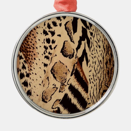 Cheetah Pattern Metalen Ornament (Voorkant)