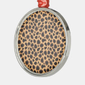Cheetah Pattern Metalen Ornament (Links)