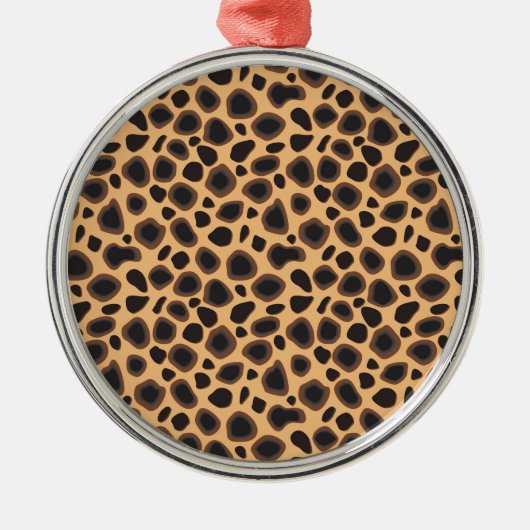 Cheetah Pattern Metalen Ornament (Voorkant)