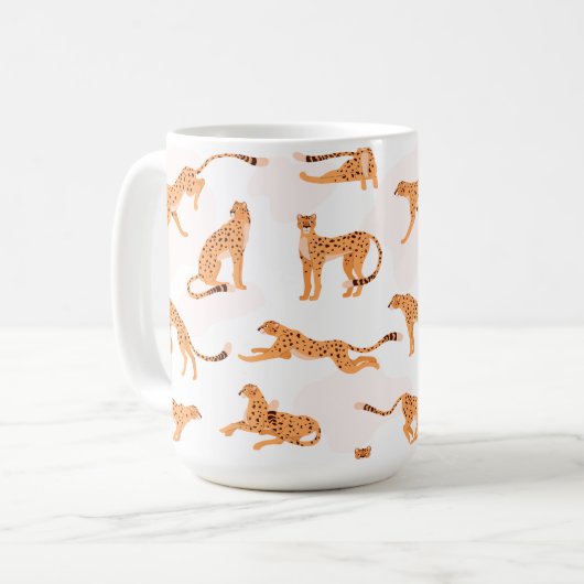 Cheetah Pattern Mug Koffiemok (Voorkant links)
