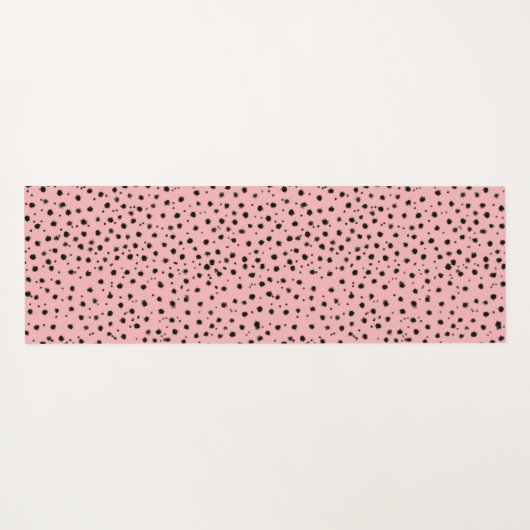Cheetah Pattern op Bubblegum Pink Yogamat (Achterkant (horizontaal))