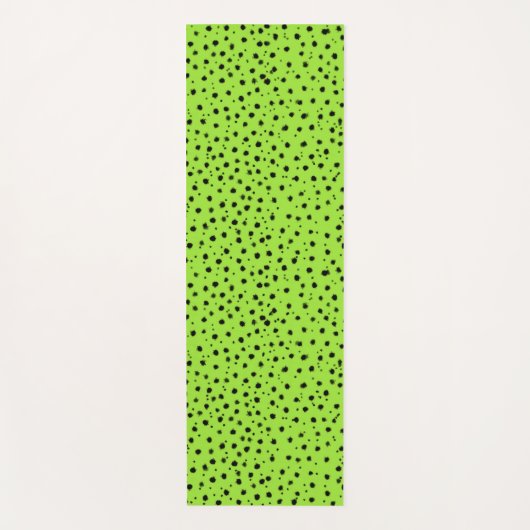 Cheetah Pattern op Limoen Yogamat (Voorkant)