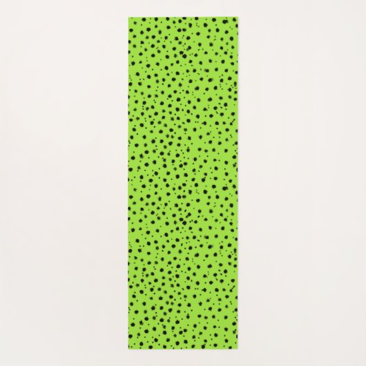 Cheetah Pattern op Limoen Yogamat (Achterkant)