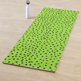 Cheetah Pattern op Limoen Yogamat