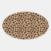 Cheetah Pattern Ovale Sticker (Voorkant)