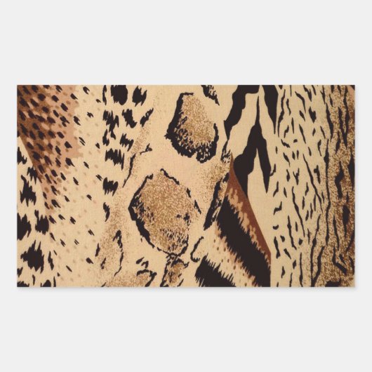 Cheetah Pattern Rechthoekige Sticker (Voorkant)