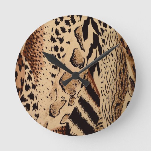 Cheetah Pattern Ronde Klok (Voorkant)