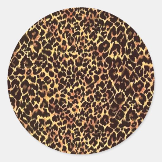 Cheetah Pattern Ronde Sticker (Voorkant)