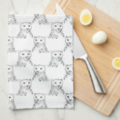 Cheetah Pattern. Theedoek (Quarter Fold)