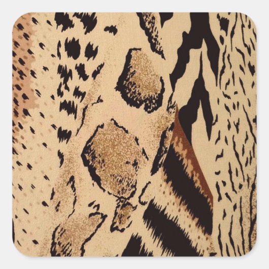 Cheetah Pattern Vierkante Sticker (Voorkant)