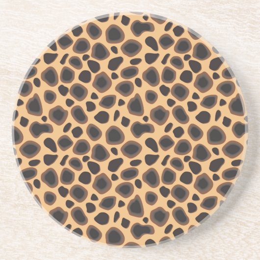 Cheetah Pattern Zandsteen Onderzetter (Voorkant)