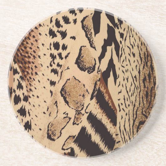 Cheetah Pattern Zandsteen Onderzetter (Voorkant)