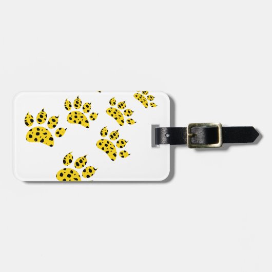 Cheetah Paw Print Bagagelabel (Voorkant horizontaal)