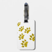 Cheetah Paw Print Bagagelabel (Achterkant verticaal)