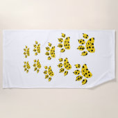 Cheetah Paw Print Beach Towel Strandlaken (Voorkant)