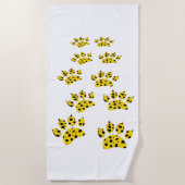 Cheetah Paw Print Beach Towel Strandlaken (Voorkant)