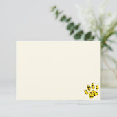 Cheetah Paw Print Blank Cream Off White Bedankkaart (Staand voorkant)
