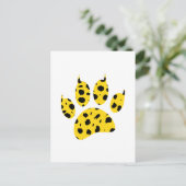 Cheetah Paw Print Briefkaart (Staand voorkant)