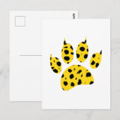 Cheetah Paw Print Briefkaart (Voorkant / Achterkant)