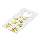 Cheetah Paw Print Creditkaart Flessenopener (Achterkant Gekanteld)